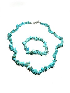 Naszyjnik + bransoletka - kamień Turkmenit