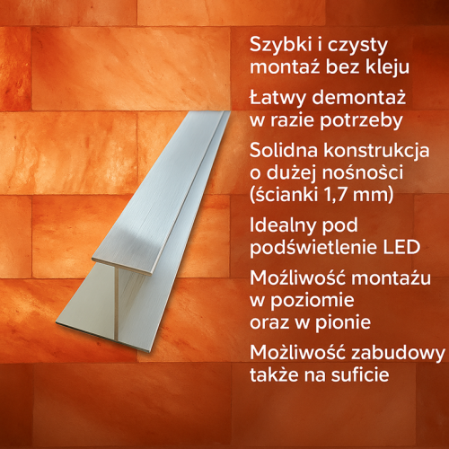 Profil do montażu cegieł solnych – 2 metry